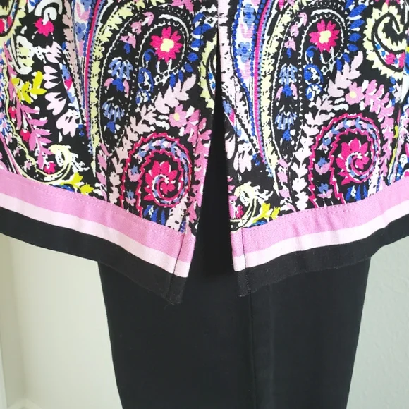 PAPPAGALLO Long Sleeve Pearl Pink Paisley Tunic Top—NWT—L - Picture 5 of 14